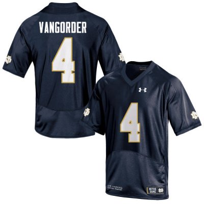 Notre Dame Fighting Irish Men's Montgomery VanGorder #4 Navy Blue Under Armour Authentic Stitched College NCAA Football Jersey LNP6599XI